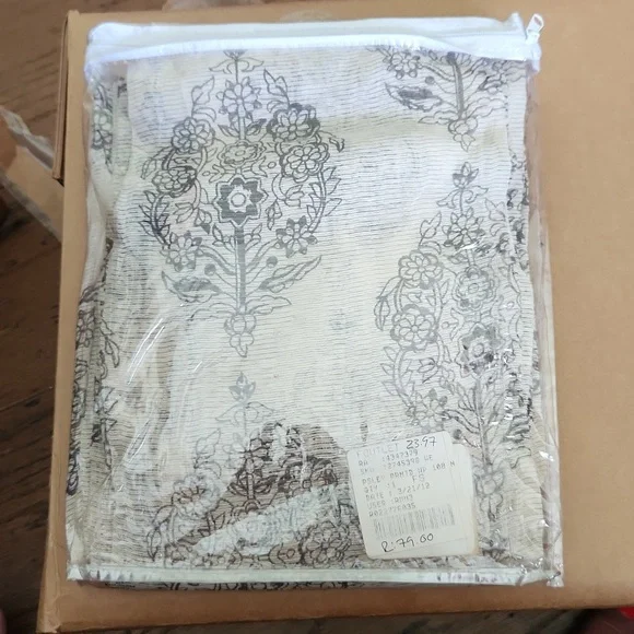 Pottery Barn Paisley Printed sheer curtain - Picture 1 of 3